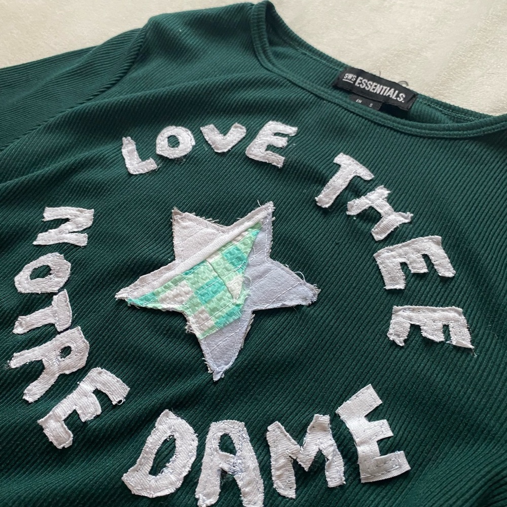 Notre Dame Patchwork Upcycled Top - image 8